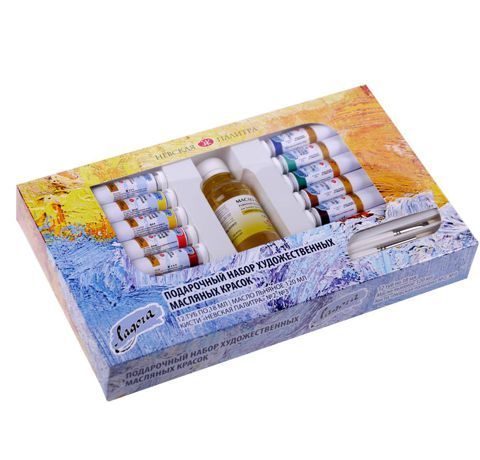Подарочный набор масляных красок Ладога ЗХК, 12x18 ml
