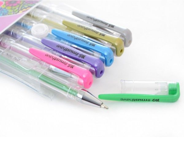Набір кольорових ручок гелевих з металік, YES "Metallic", 6 шт  - фото 2