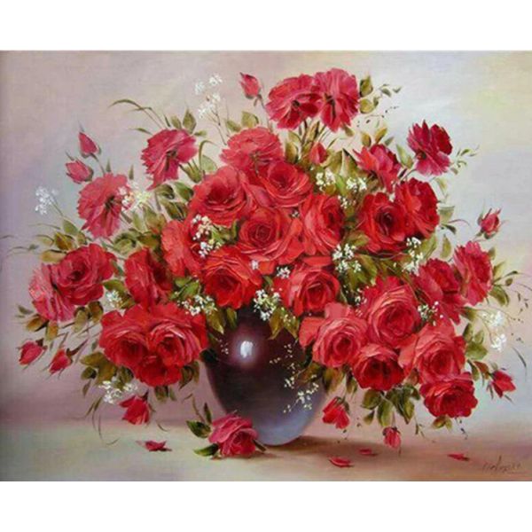 Алмазная мозаика на подрамнике Go to Art «Букет любви», 30х40 см