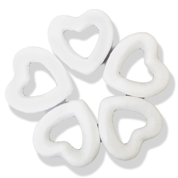 Набір пінопластових фігурок SANTI "Контурне серце", 3,5 см, 5 шт/уп. 