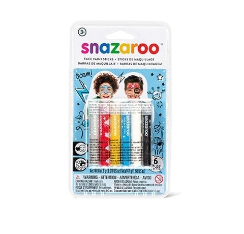 Snazaroo набор карандашей для аквагрима Boys, 6 цв.