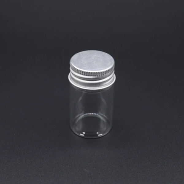 Декоративна скляна пляшечка з кришкою, 30х50 мм, 20 ml 