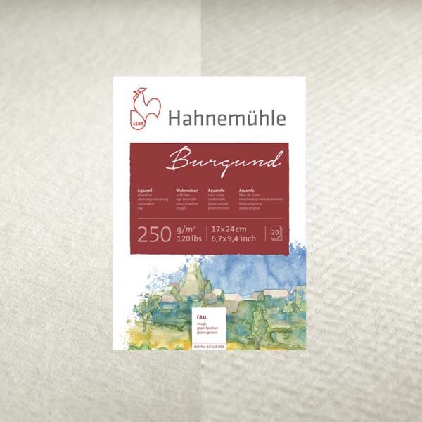 Бумага для акварели Hahnemuhle «Burgund», 100% целлюлоза, среднее зерно(СP), 70х100 250г/м2