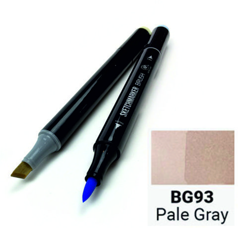 Маркер SKETCHMARKER BRUSH, цвет БЛЕЛНЫЙ СЕРЫЙ (Pale Gray) 2 пера: долото и мягкое, SMB-BG093