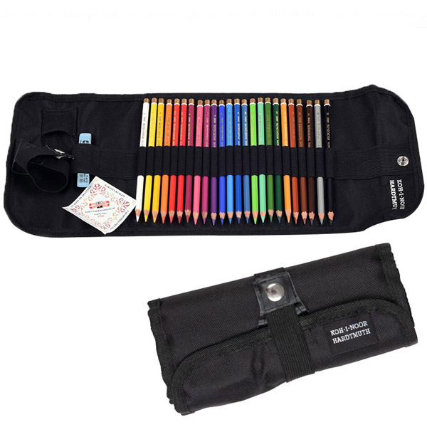 Набор цветных карандашей «POLYCOLOR» Koh-I-Noor в текстильном пенале, 24 цвета