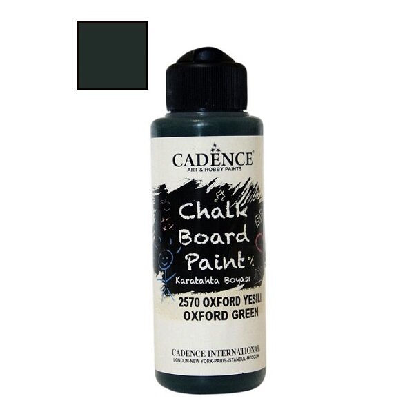 Акриловая краска для меловых досок «Chalkboard Paint» Cadence ЗЕЛЕНАЯ, 120 ml