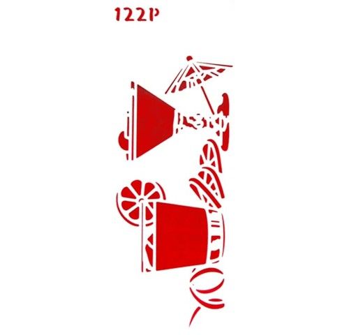 Трафарет многоразовый «Летний коктейль-122»