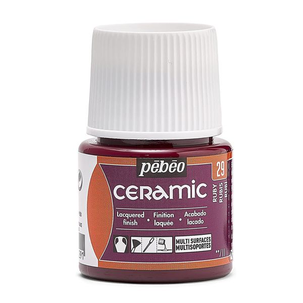 Фарби для скла та кераміки Pebeo «CERAMIC» Рубіновий №29, 45 ml 