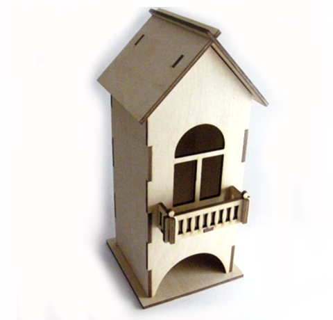 Чайний будиночок із маленьким балконом, 220*85*90 мм 