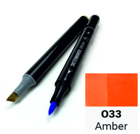 Маркер SKETCHMARKER BRUSH, колір ЯНТАРНИЙ (Amber) 2 пера: долото та м'яке, SMB-O033 