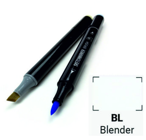 Маркер SKETCHMARKER BRUSH, цвет БЛЕНДЕР (BL - Blender) 2 пера: долото и мягкое, SMB-BL