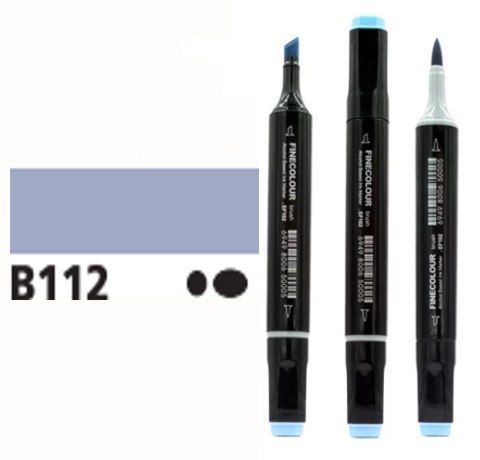 Маркер спиртовий Finecolour Brush 112 сірувато-синій B112 