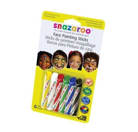 Snazaroo набор карандашей для аквагрима Unisex, 6 цв.