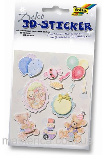 Наклейки 3D с блёстками All-year around-4