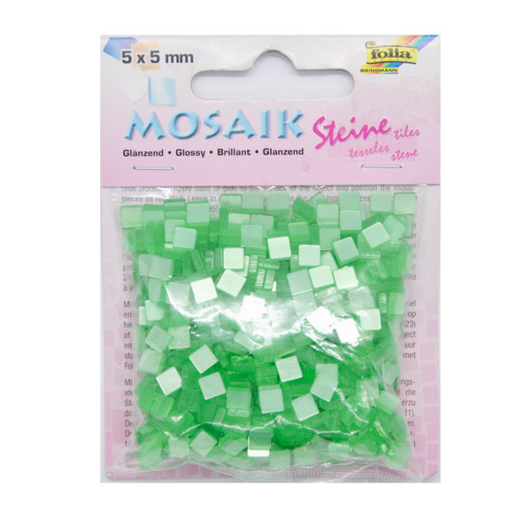 Мозаика Folia Gloss 5х5 мм (700 шт.), #51 Light green (Светло-зеленый)