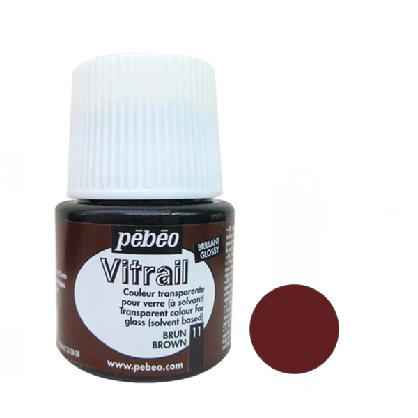 Вітражна фарба Vitrail Pebeo Коричневий №11, 45 ml 