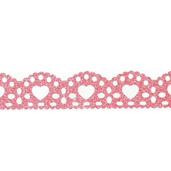 Лента фигурная самоклеящаяся блестящая, розовая, Santi "Перышко", 1.5 м - фото 2