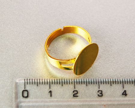 Основа для кольца, золото, 8*15 мм (3 шт./уп.)