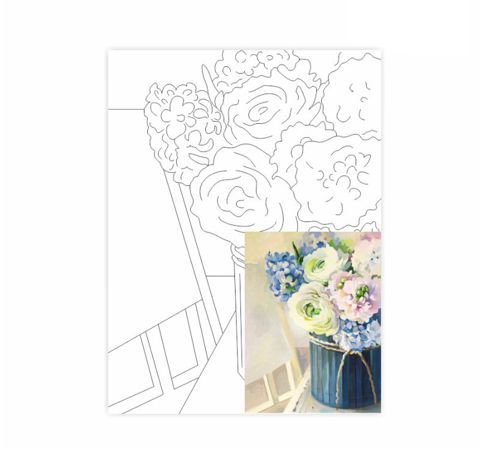 Полотно на картоні з контуром «Натюрморт №26», 30х40см, бавовна, акрил, ROSA START  - фото 1