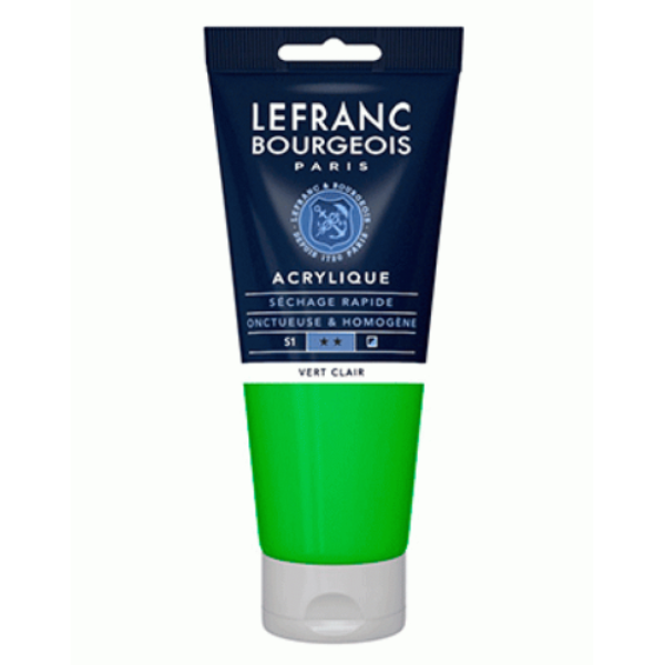 Фарба акрилова Lefranc Fine Acrylic Color 200 мл #556 Light green (Світлий зелений) 