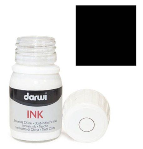 Туш Darwi INK незмивна, ЧОРНА, 30 ml 