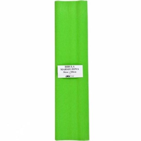 Гофрированная бумага 50х200см, светло-зеленая. плотность 32г/м²