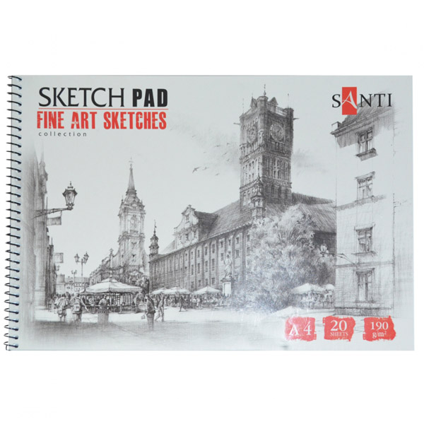 Альбом для графики SANTI "Fine art sketches" A4, 20 л.,190 г/м2 - фото 1