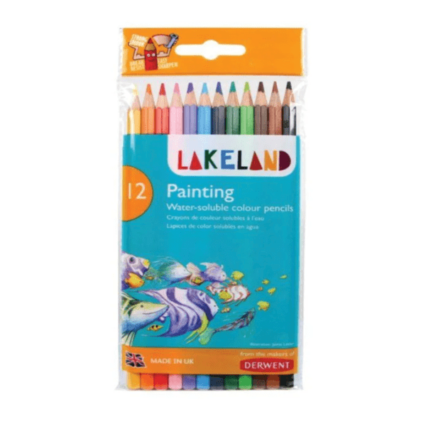 Набор акварельных карандашей Lakeland Painting Derwent в блистере, 12 шт/уп.