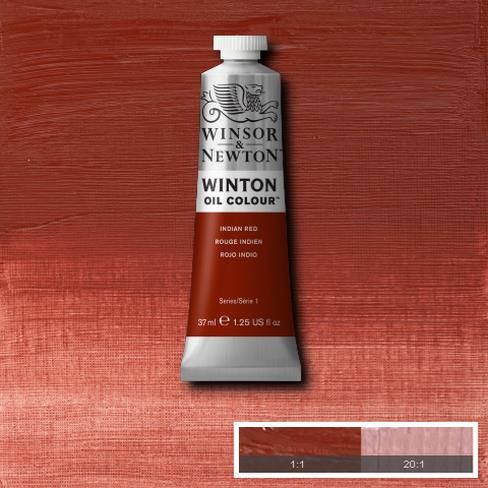 Олійна фарба Winton від Winsor & Newton, 37мл. Колір: INDIAN RED 