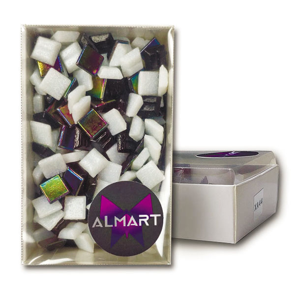 Скляна мозаїка ALMART, МІКС(XA02/XWB48), 10x10 мм, 150 гр (204 шт). 