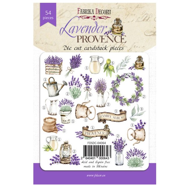 Набор высечек, коллекция «Lavender provence» Фабрика Декору, 54 шт/уп. - фото 2