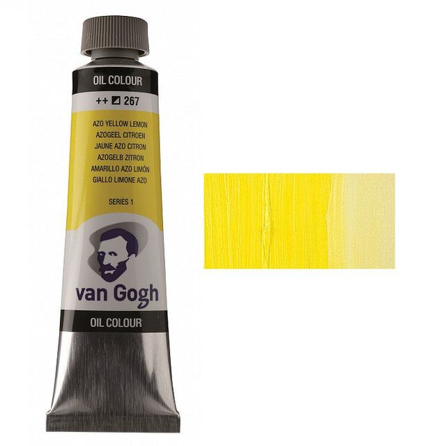 Масляная краска Van Gogh, ЖЕЛТЫЙ ЛИМОННЫЙ (267), 40 мл. Royal Talens