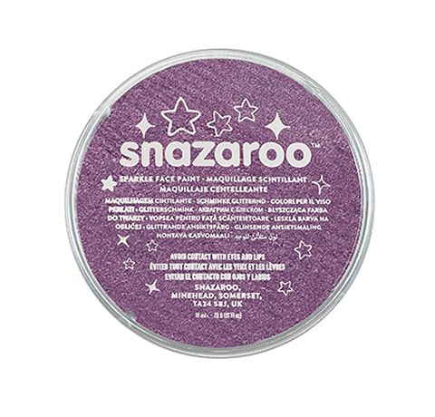 Аквагрим для лица и тела перламутровый Snazaroo Sparkle, фиолетовый, 18 ml