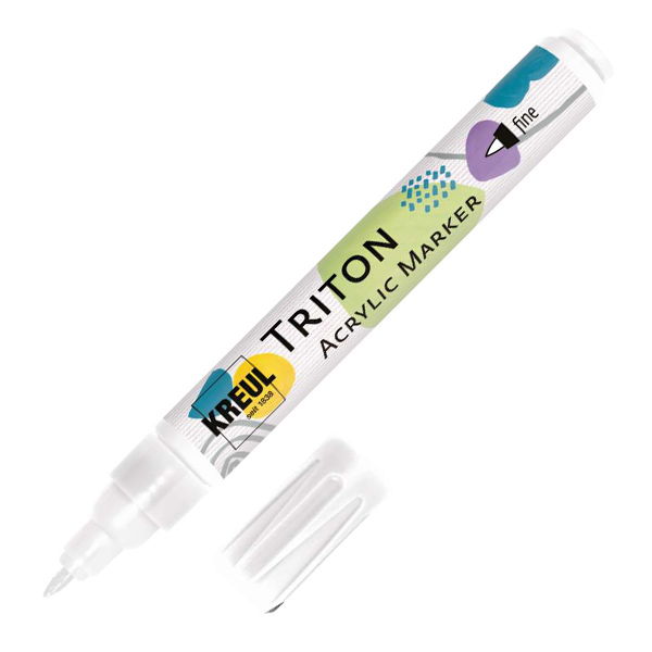 Акриловий маркер Triton Acrylic Marker Kreul, 1-2 мм, БІЛИЙ  - фото 1
