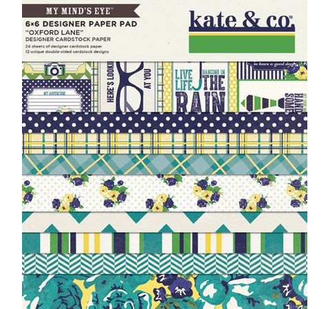 Набор бумаги 15х15 см Oxford Lane 24л.