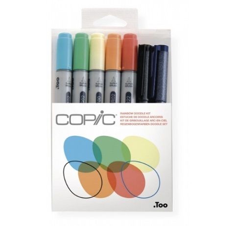Copic набор маркеров Ciao Set "Doodle Kit Rainbow" (5+2 шт)