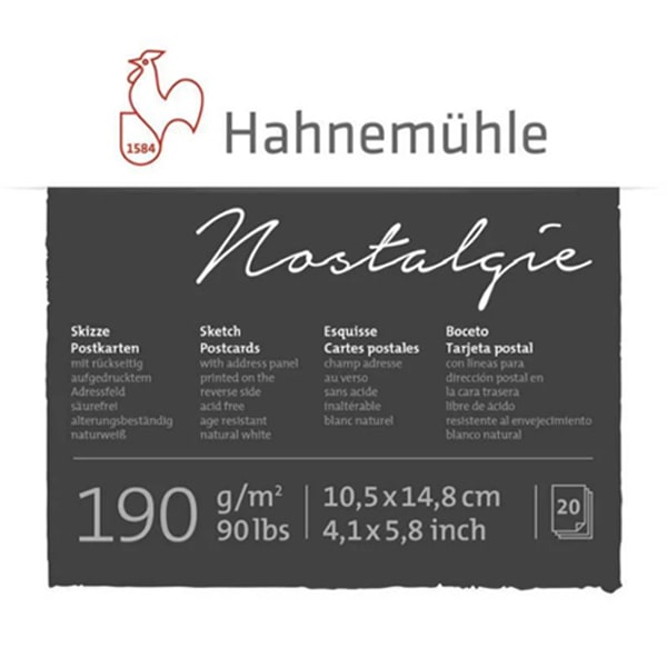 Открытки Sketch Nostalgie Hahnemuhle, A6, 190 г/м2, 20 шт.