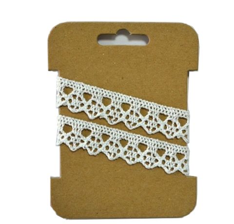 Кружевная лента, Белая, ширина - 2 см, 2 метра