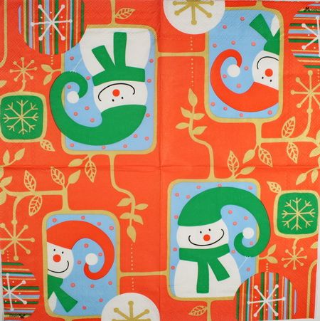 Салфетка Мультяшные снеговики