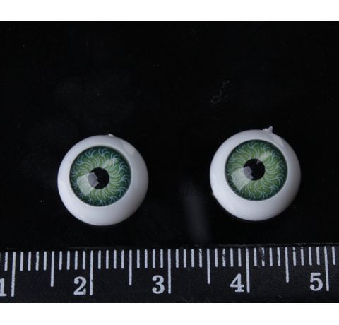 Очі для іграшок, ЗЕЛЕНІ круглі, d-8 мм (2 шт./уп.) 