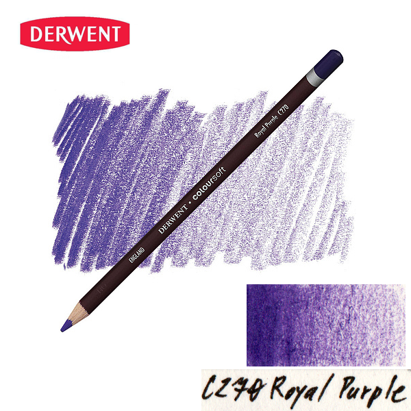 Олівець кольоровий Derwent Coloursoft (C270) Королівський пурпур. 