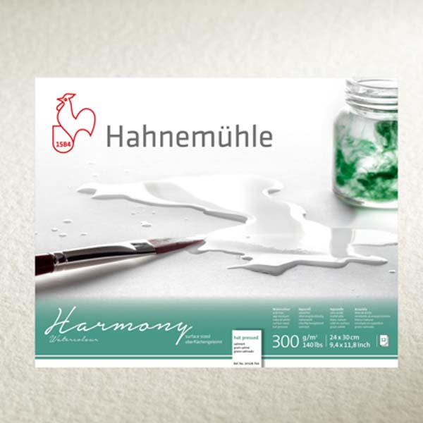 Блок акварельной бумаги Hahnemuhle «Harmony» на спирали, 100% целлюлоза, мелкое зерно(НР), А4, 12л,  - фото 1