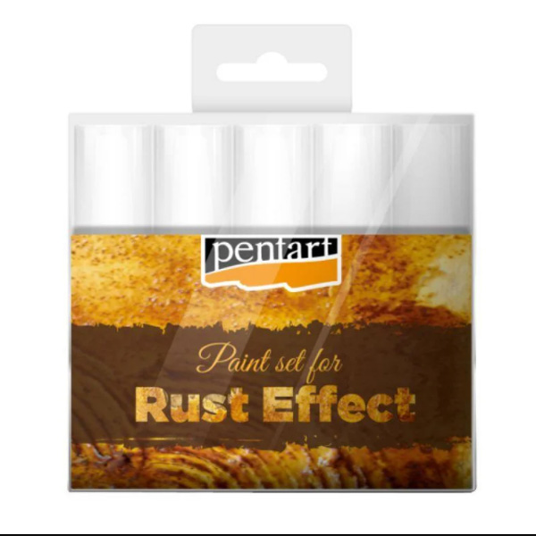 Набор материалов для создания эффекта Ржавчины Rust Effect Set Pentart, 5х20 ml (29762)  - фото 1