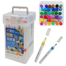 Набор акриловых маркеров на водной основе «AIHAO», 36 шт/уп.