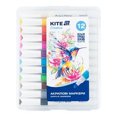 Маркеры акриловые Jumbo, 12шт Kite Creative
