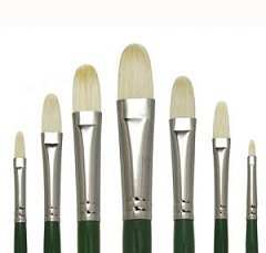 Кисть художественная, овальная, щетина, д.р., R&L Regis. (размер на выбор)