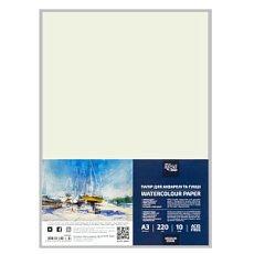 Бумага для акварели, пакет, А3 (29,7*42см), 220г/м2, 10л, Среднее зерно, ROSA Studio