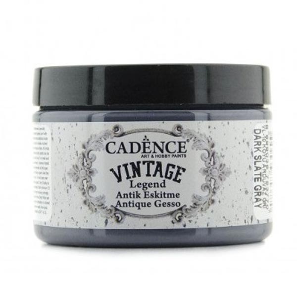 Cadence акрилова фарба з ефектом старіння Vıntage Legend, колір СТАЛЬНОЇ (Dark Slat), 150 мл. 