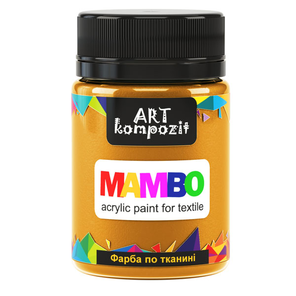Краска для рисования по ткани MAMBO "ART Kompozit", цвет: 6 ОХРА ЖЕЛТАЯ, 50 ml
