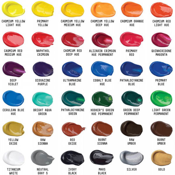 Liquitex набір акрилових фарб Acrylic Studio, 36 кольорів, 22 мл  - фото 2